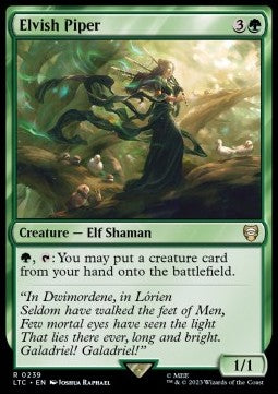 Elvish Piper - Commander: The Lord of the Rings: Tales of Middle-earth (Rare) [LTC-239]