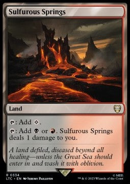 Sulfurous Springs - Commander: The Lord of the Rings: Tales of Middle-earth (Rare) [LTC-334]