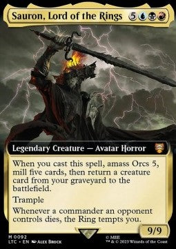 Sauron, Lord of the Rings (V.1) - Commander: The Lord of the Rings: Tales of Middle-earth: Extras (Mythic) [XLTC-92]