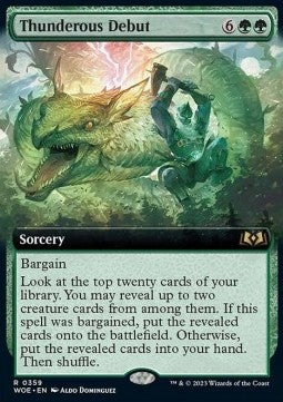 Thunderous Debut - Wilds of Eldraine: Extras (Rare) [XWOE-359]