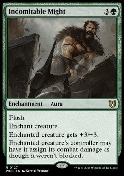 Indomitable Might - Commander: Wilds of Eldraine (Rare) [WOC-127]