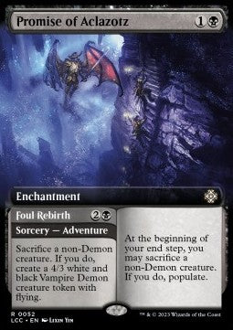 Promise of Aclazotz // Foul Rebirth - Commander: The Lost Caverns of Ixalan: Extras (Rare) [XLCC-52]