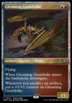 Gleaming Geardrake⁣ - Murders at Karlov Manor: Promos⁣ (Uncommon)⁣ [424]