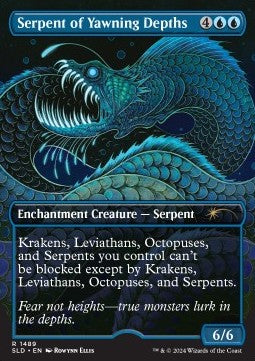 Serpent of Yawning Depths - Secret Lair Drop Series: Winter Superdrop 2024 (Rare) [SLDW24-1489]