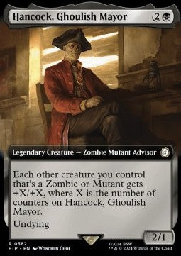 Hancock, Ghoulish Mayor (V.1)⁣ - Universes Beyond: Fallout: Extras⁣ (Rare)⁣ [382]