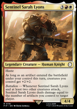 Sentinel Sarah Lyons⁣ - Universes Beyond: Fallout⁣ (Rare)⁣ [118]