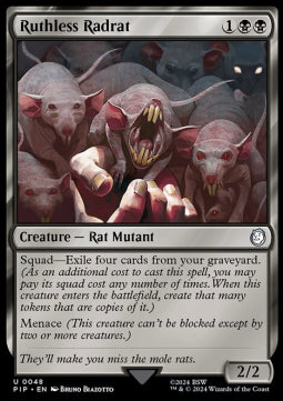 Ruthless Radrat⁣ - Universes Beyond: Fallout⁣ (Uncommon)⁣ [48]