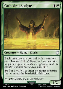 Cathedral Acolyte⁣ - Universes Beyond: Fallout⁣ (Uncommon)⁣ [75]
