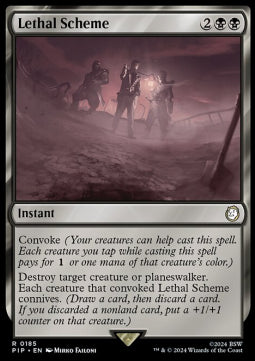 Lethal Scheme⁣ - Universes Beyond: Fallout⁣ (Rare)⁣ [185]