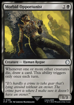 Morbid Opportunist⁣ - Universes Beyond: Fallout⁣ (Uncommon)⁣ [186]