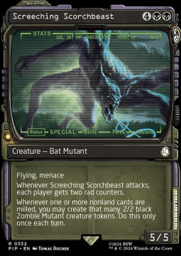 Screeching Scorchbeast (V.1)⁣ - Universes Beyond: Fallout: Extras⁣ (Rare)⁣ [332]
