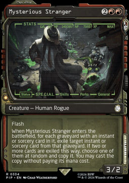 Mysterious Stranger (V.1) - Universes Beyond: Fallout: Extras (Rare) [XPIP-334]