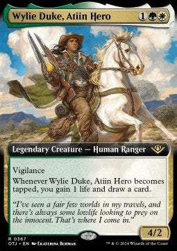 Wylie Duke, Atiin Hero - Outlaws of Thunder Junction: Extras (Rare) [XOTJ-367]