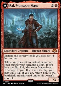 Ral, Monsoon Mage // Ral, Leyline Prodigy⁣ - Modern Horizons 3⁣ (Mythic)⁣ [247]