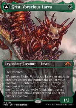 Grist, Voracious Larva // Grist, the Plague Swarm (V.1)⁣ - Modern Horizons 3: Extras⁣ (Mythic)⁣ [446]
