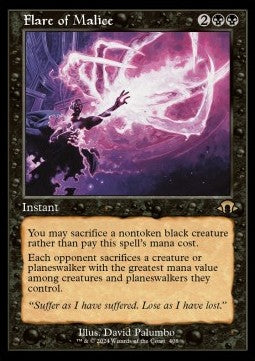 Flare of Malice (V.2)⁣ - Modern Horizons 3: Extras⁣ (Rare)⁣ [408]
