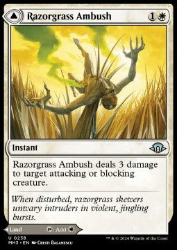 Razorgrass Ambush // Razorgrass Field - Modern Horizons 3 (Uncommon) [MH3-238]