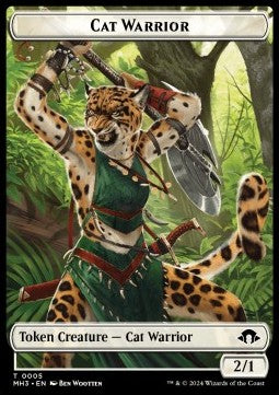 Cat Warrior Token (White 2/1) - Modern Horizons 3: Tokens (Token) [TMH3-T05]