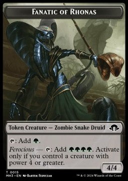 Fanatic of Rhonas Token (Black 4/4) - Modern Horizons 3: Tokens (Token) [TMH3-T15]