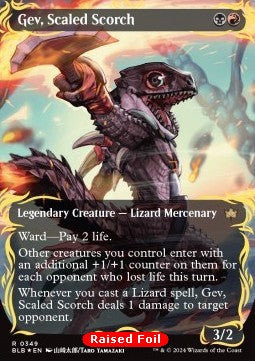 Gev, Scaled Scorch - Bloomburrow: Extras (Rare) [XBLB-349]
