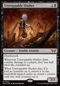 Unstoppable Slasher (V.1)⁣ - Duskmourn: House of Horror: Extras⁣ (Rare)⁣ [294]