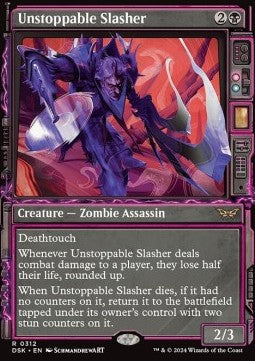 Unstoppable Slasher (V.2)⁣ - Duskmourn: House of Horror: Extras⁣ (Rare)⁣ [312]