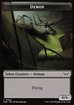 Demon Token (Black 6/6 Flying) - Duskmourn: House of Horror: Tokens (Token) [TDSK-T09]