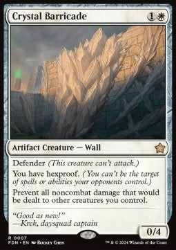 Crystal Barricade - Magic: The Gathering Foundations (Rare) [FDN-7]