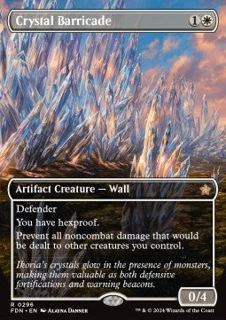 Crystal Barricade (V.1) - Magic: The Gathering Foundations: Extras (Rare) [XFDN-296]