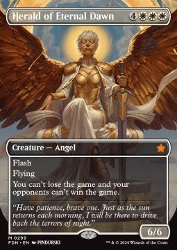 Herald of Eternal Dawn (V.1) - Magic: The Gathering Foundations: Extras (Mythic) [XFDN-299]