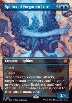 Sphinx of Forgotten Lore (V.1) - Magic: The Gathering Foundations: Extras (Mythic) [XFDN-314]