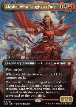 Alesha, Who Laughs at Fate (V.1) - Magic: The Gathering Foundations: Extras (Rare) [XFDN-343]