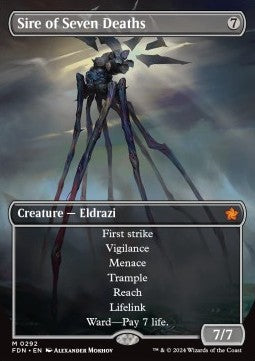 Sire of Seven Deaths (V.1) - Magic: The Gathering Foundations: Extras (Mythic) [XFDN-292]