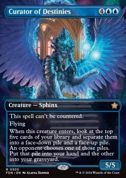 Curator of Destinies (V.1) - Magic: The Gathering Foundations: Extras (Rare) [XFDN-305]