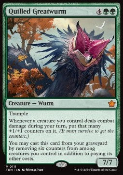 Quilled Greatwurm⁣ - Magic: The Gathering Foundations⁣ (Mythic)⁣ [111]