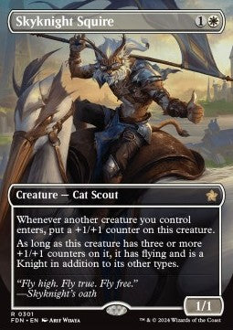 Skyknight Squire (V.1) - Magic: The Gathering Foundations: Extras (Rare) [XFDN-301]