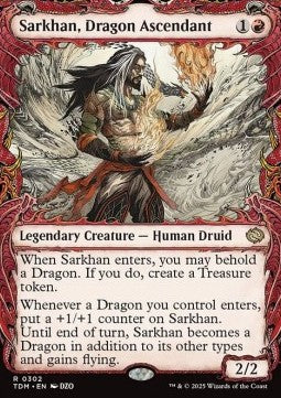 Sarkhan, Dragon Ascendant (V.1) - Tarkir: Dragonstorm: Extras (Rare) [XTDM-302]