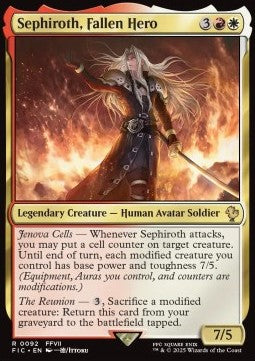 Sephiroth, Fallen Hero - Commander: Magic: The Gathering - FINAL FANTASY (Rare) [FIC-92]