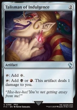 Talisman of Indulgence - Commander: Magic: The Gathering - FINAL FANTASY (Uncommon) [FIC-366]
