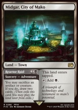 Midgar, City of Mako // Reactor Raid - Magic: The Gathering - FINAL FANTASY (Rare) [FIN-286]