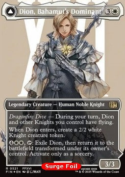 Dion, Bahamut's Dominant // Bahamut, Warden of Light (V.3) - FINAL FANTASY: Extras (Rare) [XFIN-521]