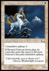 Revered Unicorn - Weatherlight (Uncommon)