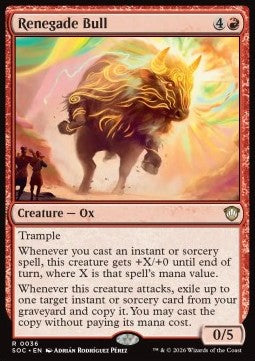 Renegade Bull - Commander: Secrets of Strixhaven (Rare) [SOC-36]