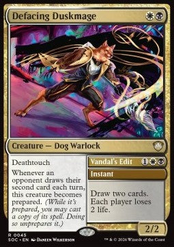 Defacing Duskmage // Vandal's Edit - Commander: Secrets of Strixhaven (Rare) [SOC-45]