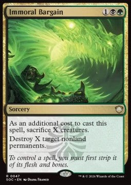 Immoral Bargain - Commander: Secrets of Strixhaven (Rare) [SOC-47]