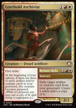 Lorehold Archivist // Restore Relic - Commander: Secrets of Strixhaven (Rare) [SOC-49]