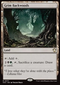Grim Backwoods - Commander: Secrets of Strixhaven (Rare) [SOC-377]