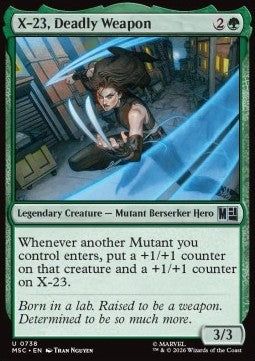X-23, Deadly Weapon - Commander: Marvel Super Heroes: Extras (Uncommon) [XMSC-738]