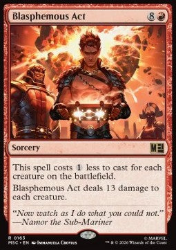 Blasphemous Act - Commander: Marvel Super Heroes (Rare) [MSC-163]