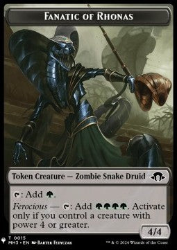 Fanatic of Rhonas Token (B 4/4) // Elemental Token (GW */*)